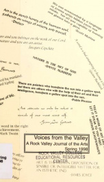 Voices from the valley : a Rock Valley College journal of the arts (1997 - 1999)_cover