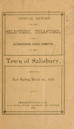 Town of Salisbury, New Hampshire annual report_cover