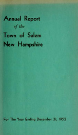 Annual report of the Town of Salem, New Hampshire_cover