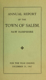 Annual report of the Town of Salem, New Hampshire_cover