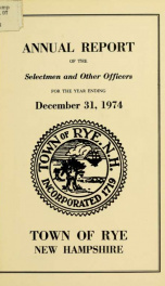 Annual report of the Town of Rye, New Hampshire_cover