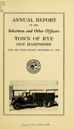 Annual report of the Town of Rye, New Hampshire_cover