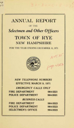 Annual report of the Town of Rye, New Hampshire_cover