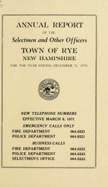 Annual report of the Town of Rye, New Hampshire_cover