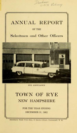 Annual report of the Town of Rye, New Hampshire_cover