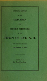 Annual report of the Town of Rye, New Hampshire_cover