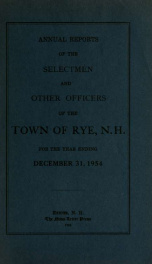 Annual report of the Town of Rye, New Hampshire_cover