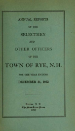 Annual report of the Town of Rye, New Hampshire_cover