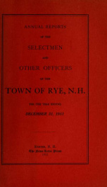 Annual report of the Town of Rye, New Hampshire_cover