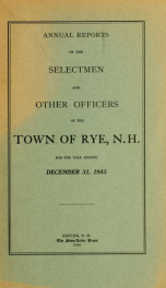 Annual report of the Town of Rye, New Hampshire_cover