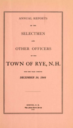 Annual report of the Town of Rye, New Hampshire_cover