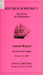 Rye Beach District, Rye Beach, New Hampshire annual report_cover