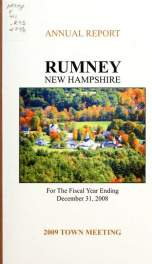 Annual report of the Town of Rumney, New Hampshire_cover