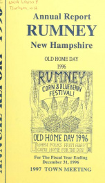 Annual report of the Town of Rumney, New Hampshire_cover