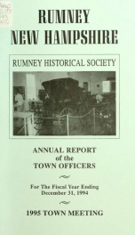 Annual report of the Town of Rumney, New Hampshire_cover