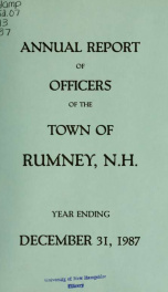 Annual report of the Town of Rumney, New Hampshire_cover