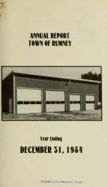 Annual report of the Town of Rumney, New Hampshire_cover