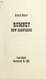 Annual report of the Town of Rumney, New Hampshire_cover