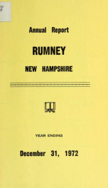 Annual report of the Town of Rumney, New Hampshire_cover