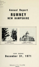 Annual report of the Town of Rumney, New Hampshire_cover