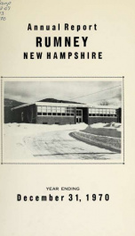 Annual report of the Town of Rumney, New Hampshire_cover