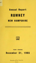 Annual report of the Town of Rumney, New Hampshire_cover