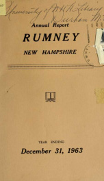 Annual report of the Town of Rumney, New Hampshire_cover