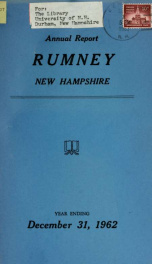 Annual report of the Town of Rumney, New Hampshire_cover