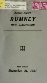 Annual report of the Town of Rumney, New Hampshire_cover