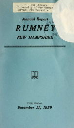 Annual report of the Town of Rumney, New Hampshire_cover