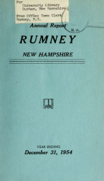 Annual report of the Town of Rumney, New Hampshire_cover