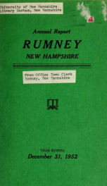 Annual report of the Town of Rumney, New Hampshire_cover