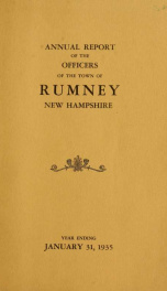 Annual report of the Town of Rumney, New Hampshire_cover