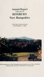 Annual reports of the Town of Roxbury, New Hampshire_cover