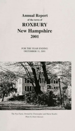 Annual reports of the Town of Roxbury, New Hampshire_cover