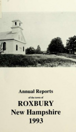 Annual reports of the Town of Roxbury, New Hampshire_cover