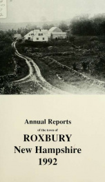 Annual reports of the Town of Roxbury, New Hampshire_cover