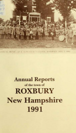 Annual reports of the Town of Roxbury, New Hampshire_cover