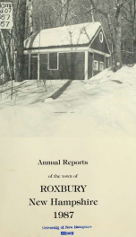 Annual reports of the Town of Roxbury, New Hampshire_cover