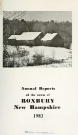 Annual reports of the Town of Roxbury, New Hampshire_cover