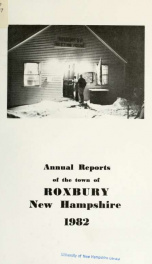 Annual reports of the Town of Roxbury, New Hampshire_cover