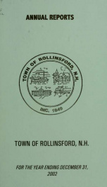 Annual report of the Town of Rollinsford, New Hampshire_cover