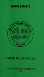 Annual report of the Town of Rollinsford, New Hampshire_cover