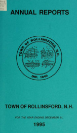 Annual report of the Town of Rollinsford, New Hampshire_cover