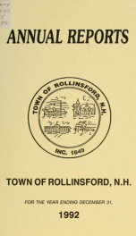 Annual report of the Town of Rollinsford, New Hampshire_cover