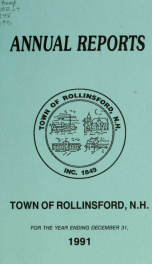 Annual report of the Town of Rollinsford, New Hampshire_cover