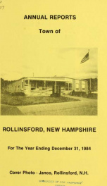 Annual report of the Town of Rollinsford, New Hampshire_cover