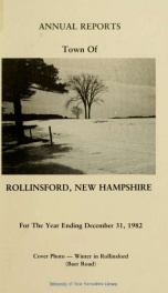 Annual report of the Town of Rollinsford, New Hampshire_cover