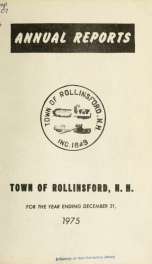 Annual report of the Town of Rollinsford, New Hampshire_cover