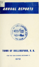 Annual report of the Town of Rollinsford, New Hampshire_cover